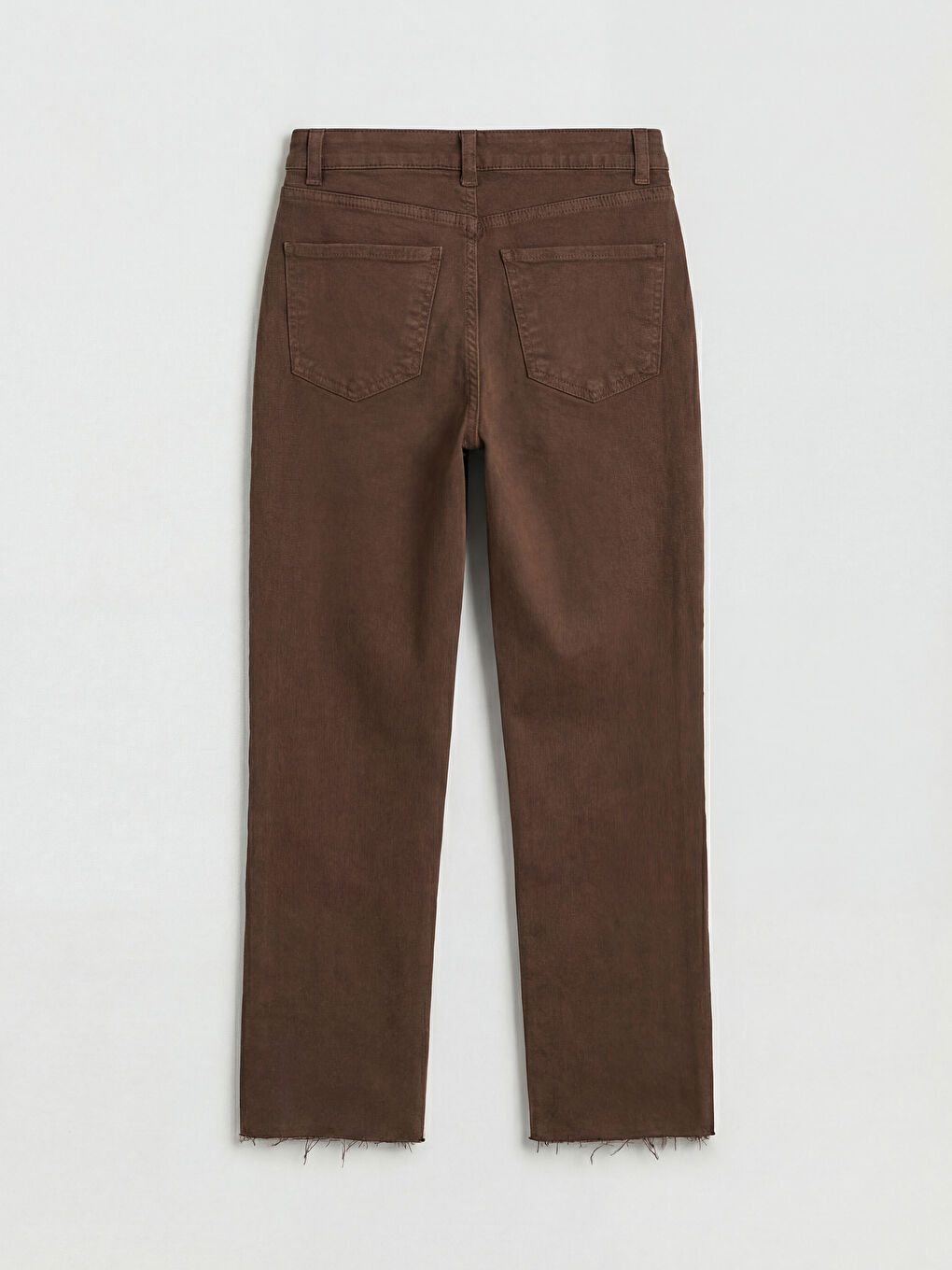 Kahverengi Crop Flare Kadın Jean Pantolon	
-1