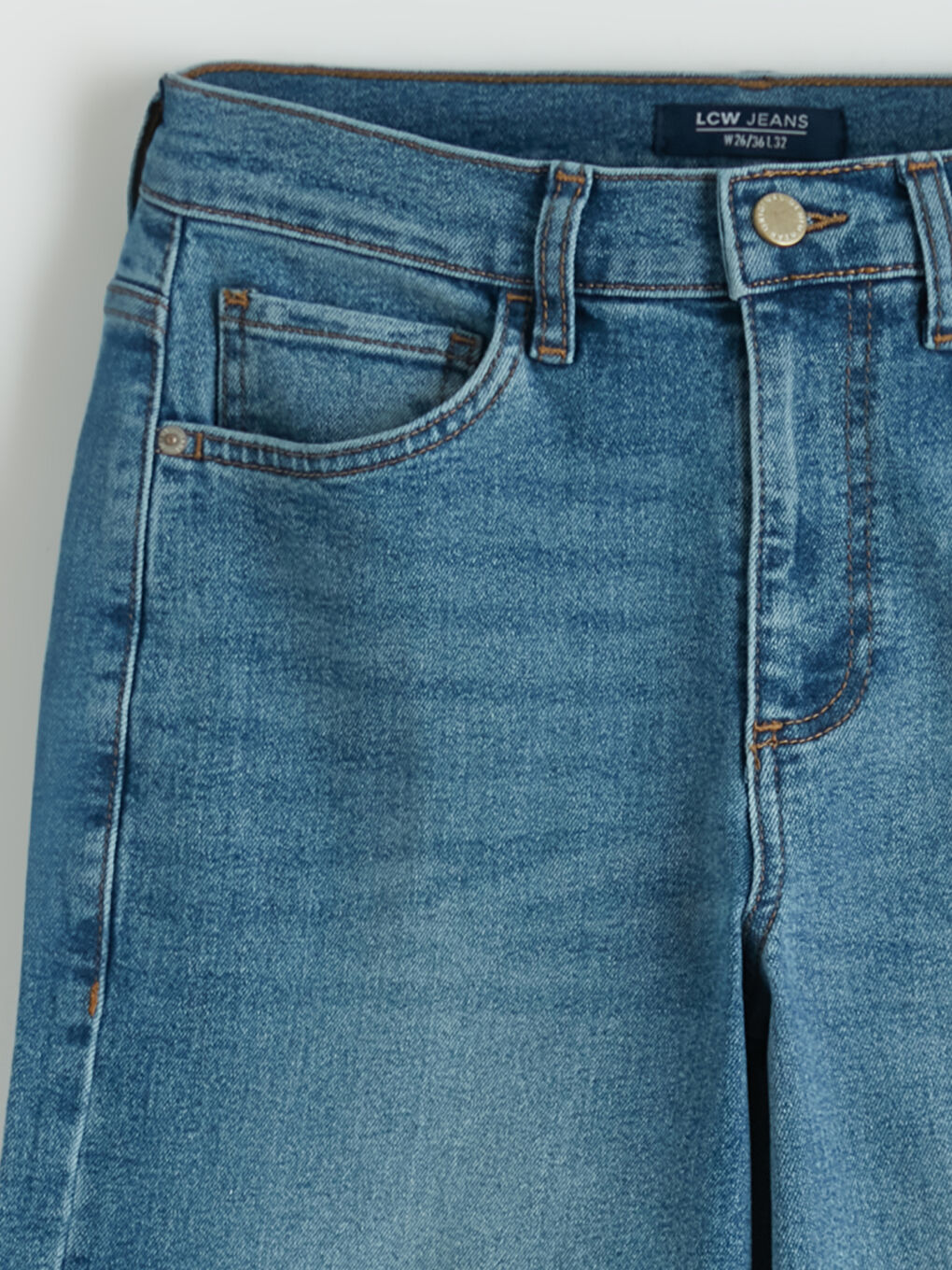 İndigo Wideleg Kadın Jean Pantolon-1