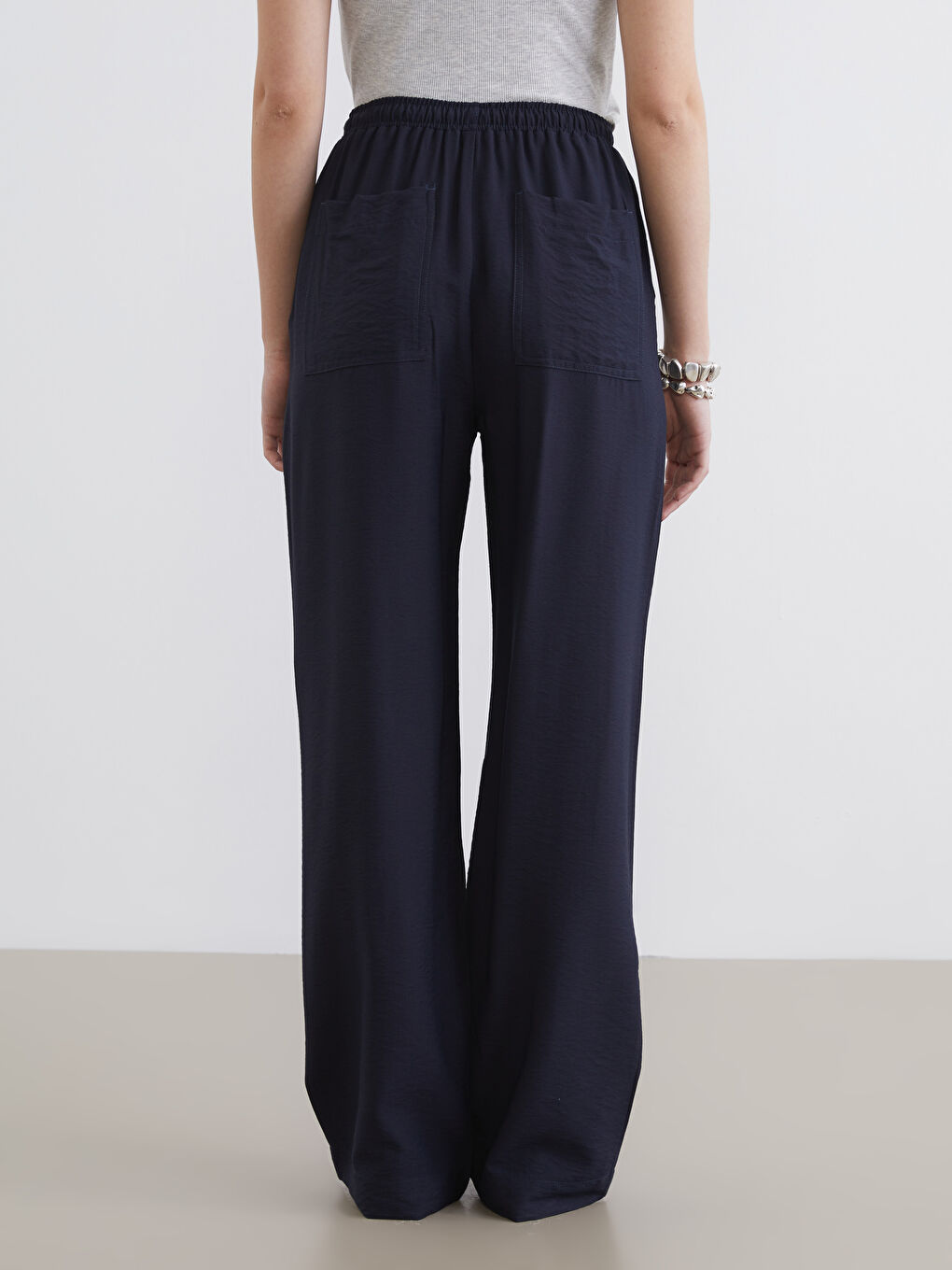 Woman NAVY Trousers-3