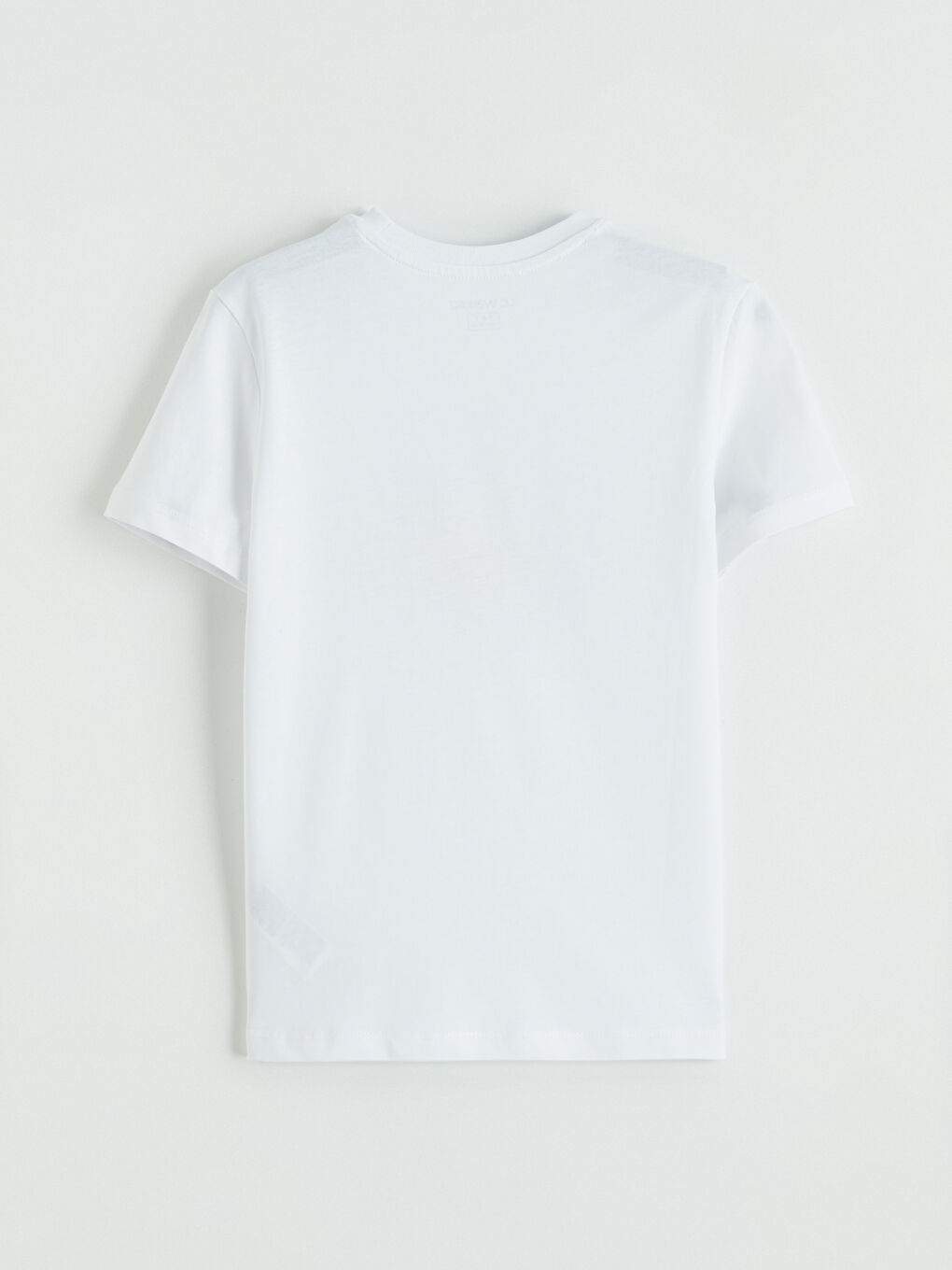 Beyaz Bisiklet Yaka Baskılı Erkek Çocuk Tişört-2