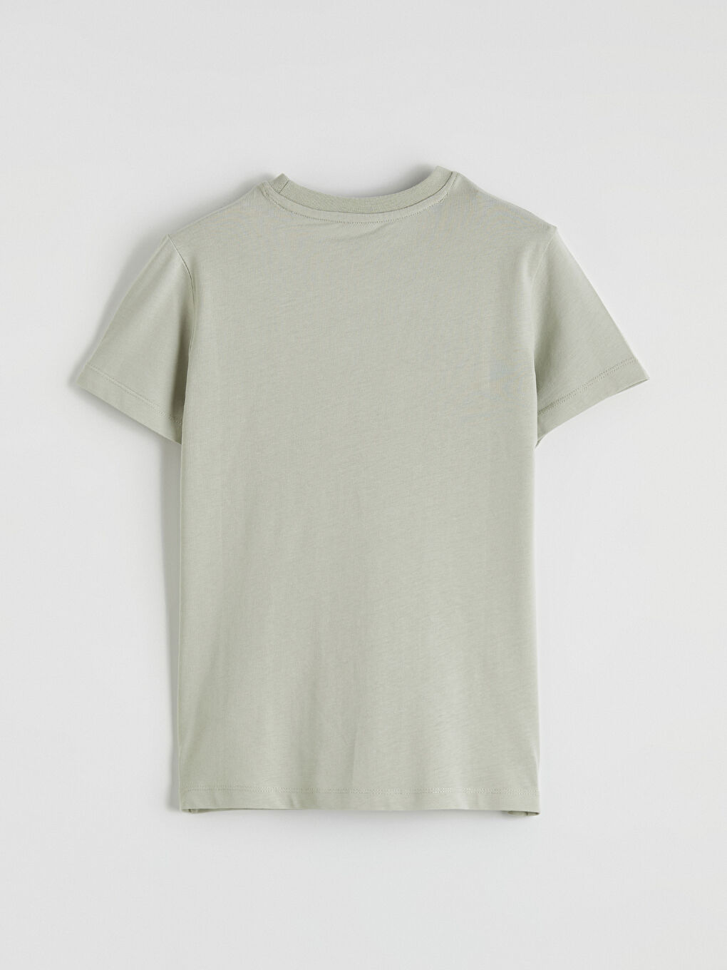 Gri Bisiklet Yaka Baskılı Erkek Çocuk Tişört-2