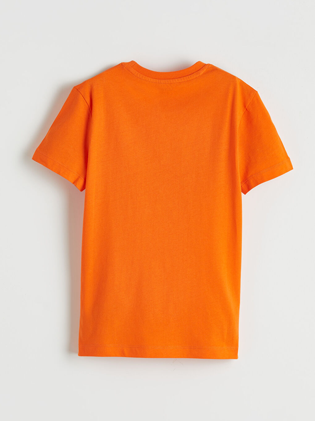 Turuncu Bisiklet Yaka Baskılı Erkek Çocuk Tişört-1