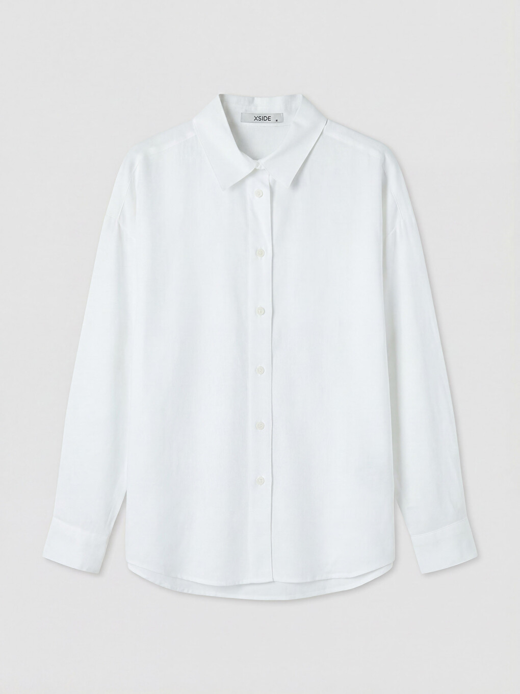 Linen Blend Oversize Women's Shirt-4