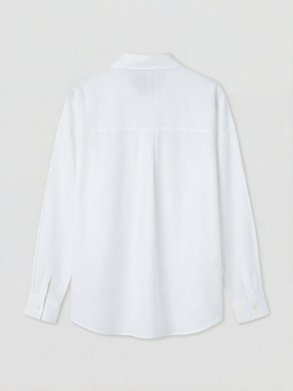 Linen Blend Oversize Women's Shirt-5