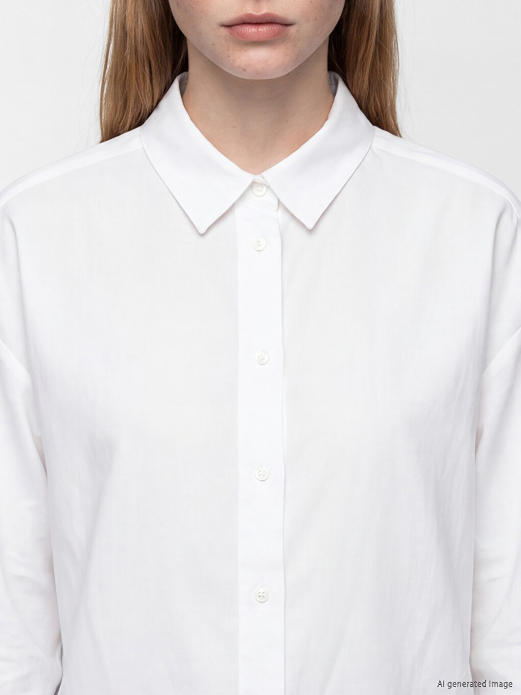 Linen Blend Oversize Women's Shirt-2