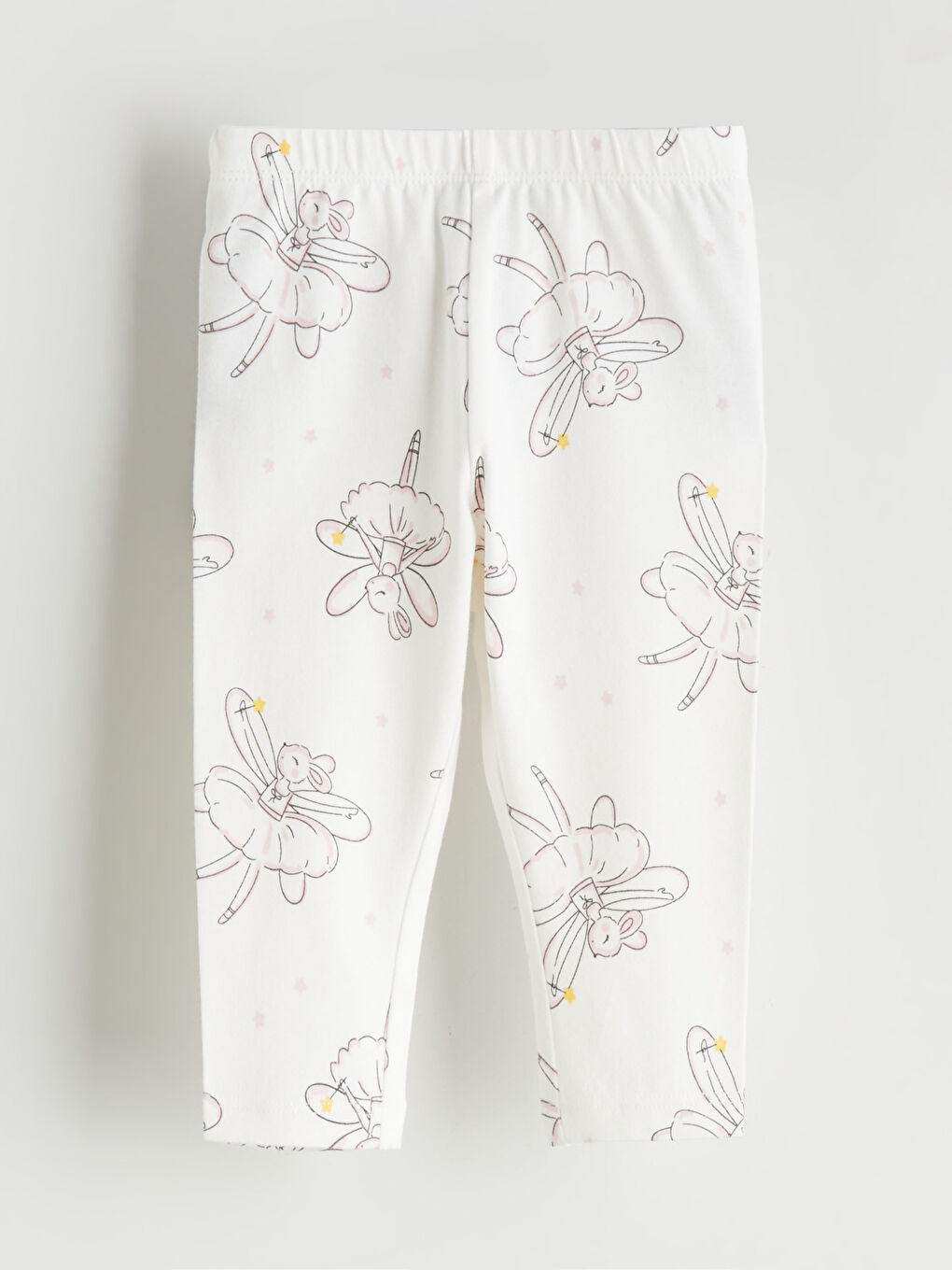 Pembe Tavşan Baskılı Kız Bebek Bluz ve Tayt-3