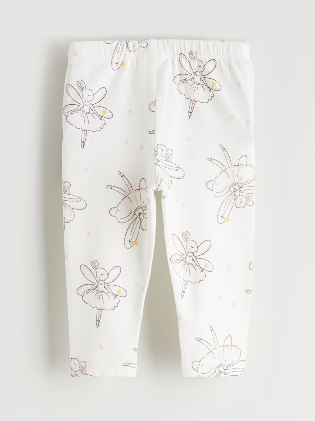 Pembe Tavşan Baskılı Kız Bebek Bluz ve Tayt-4