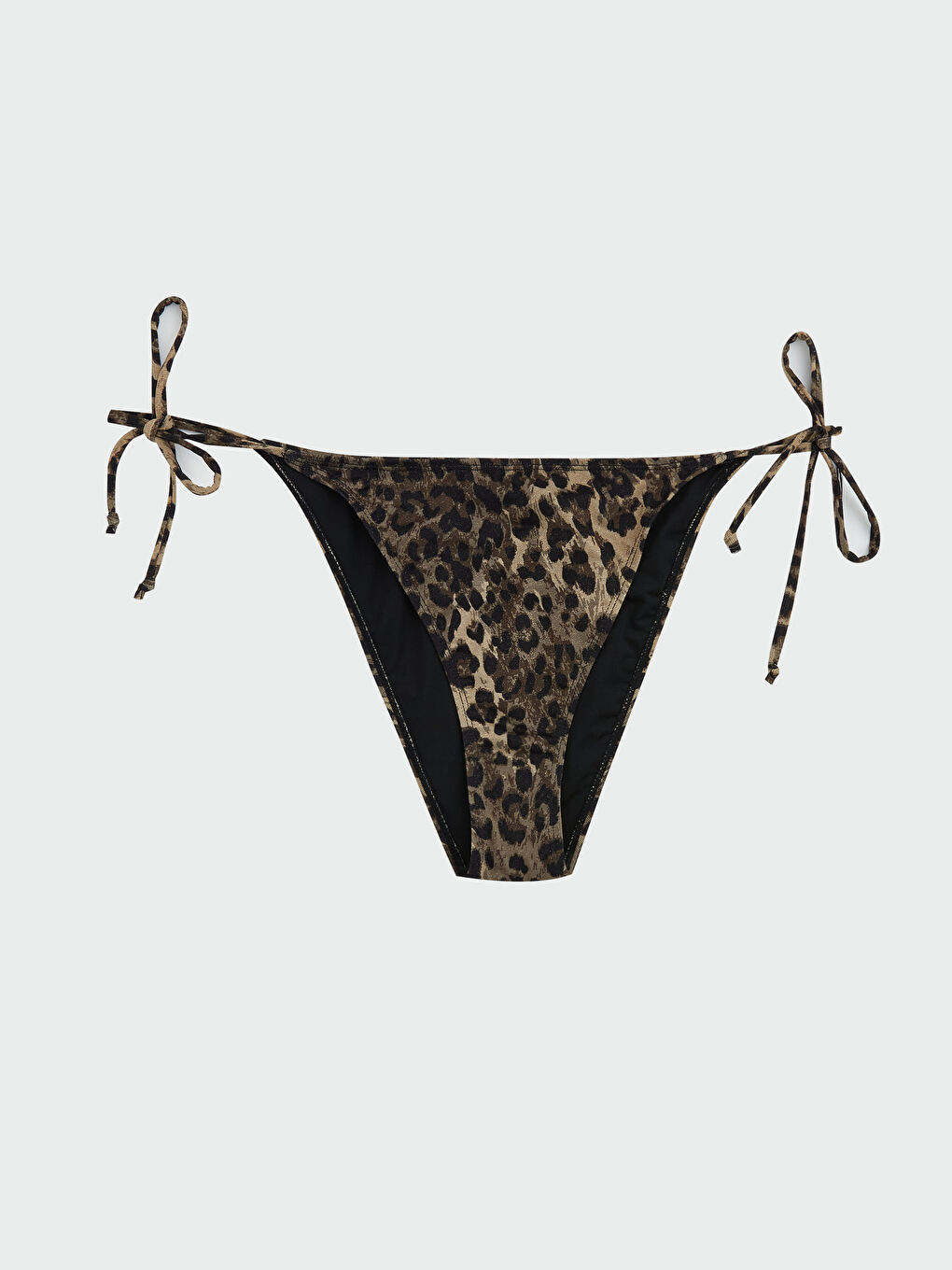 Kahverengi Leopar Desenli Kadın Bikini Altı