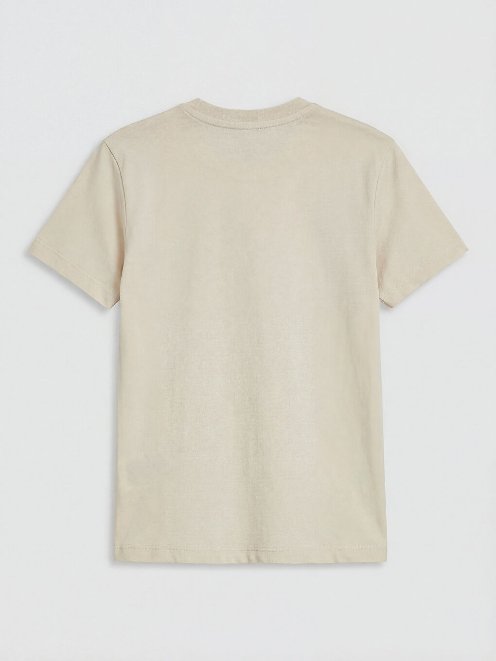 Bej Bisiklet Yaka Baskılı Erkek Çocuk Tişört-1