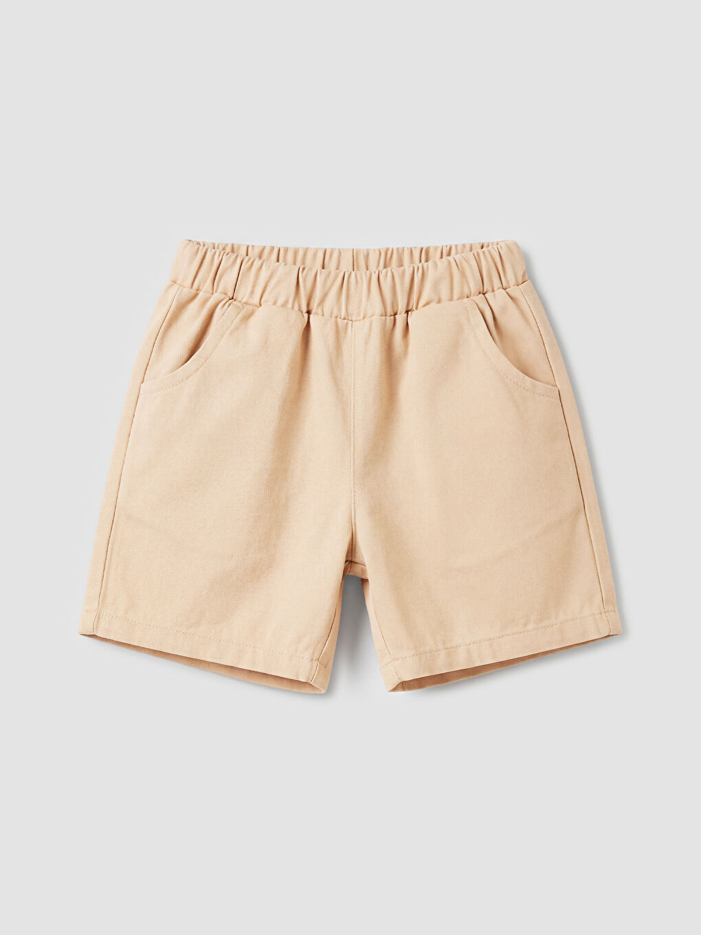 Ekru Hayvan Desenli Erkek Bebek Gömlek ve Şort-3