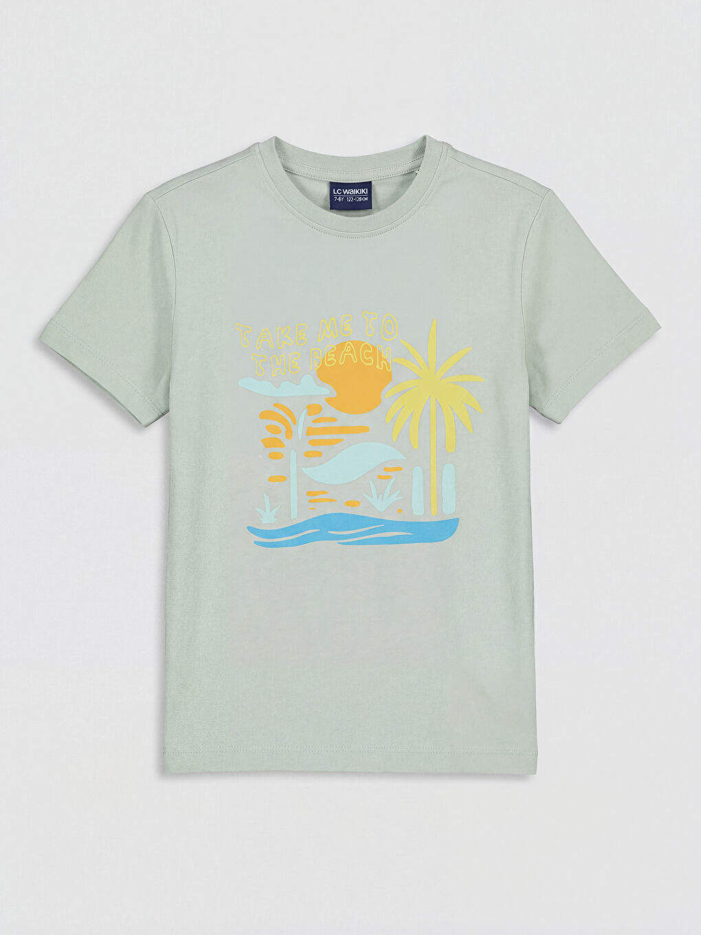 Gri Baskılı Erkek Çocuk Tişört