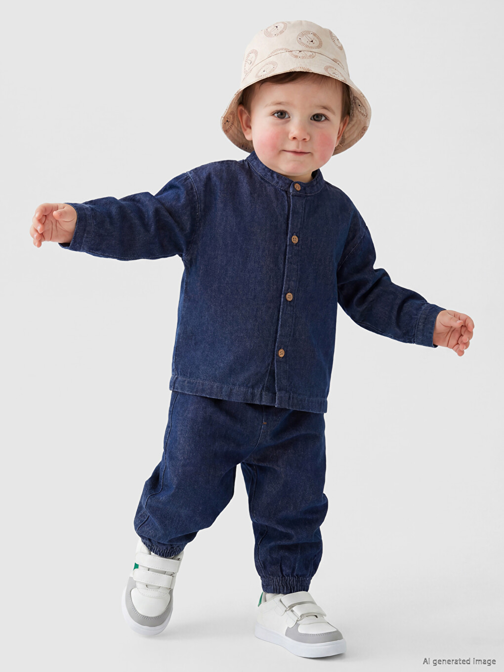 Baby Boys' Denim Shirt and Trousers-1