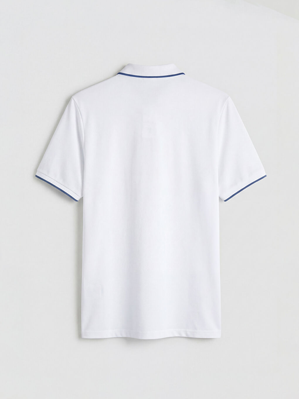 Beyaz Polo Yaka Real Madrid Nakışlı Erkek Spor Tişört-1