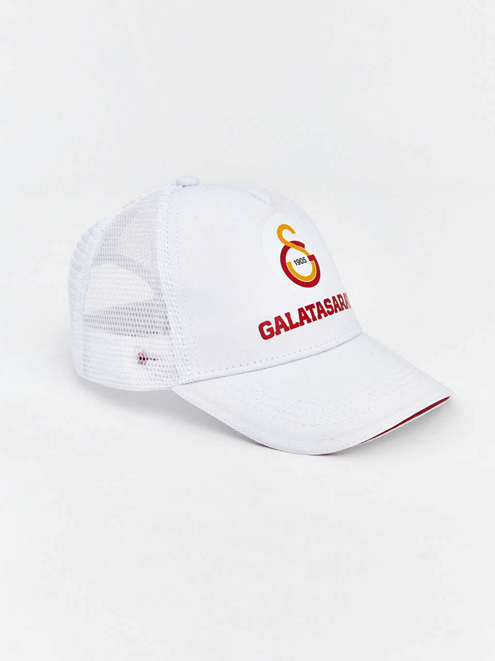 Beyaz Galatasaray Nakışlı Erkek Çocuk Kep Şapka-1