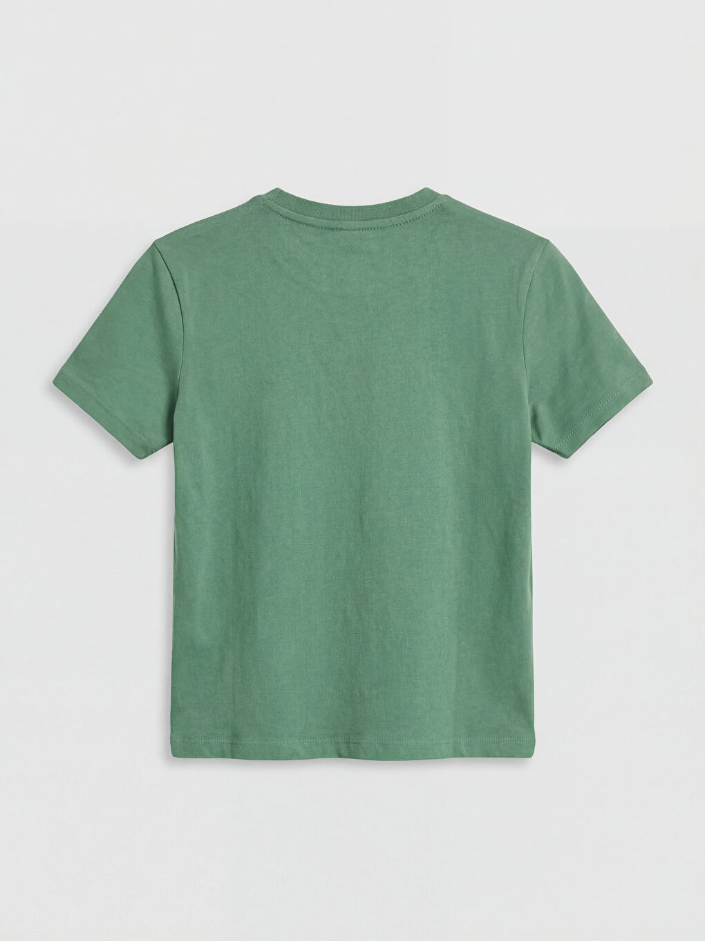 Yeşil Bisiklet Yaka Baskılı Erkek Çocuk Tişört-1