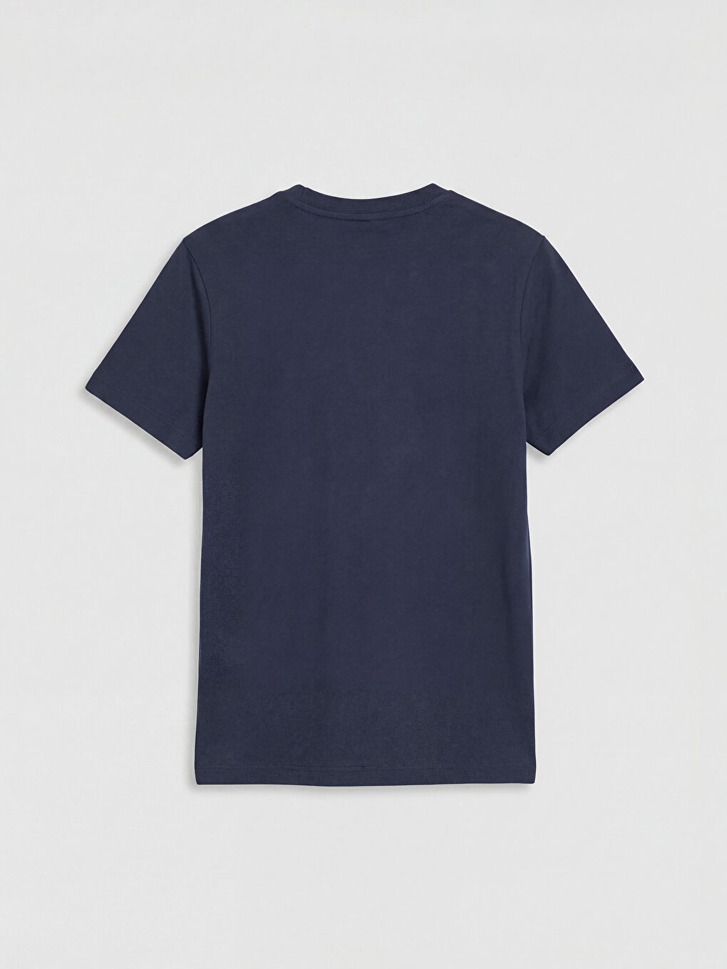 Lacivert Bisiklet Yaka Baskılı Erkek Çocuk Tişört-1