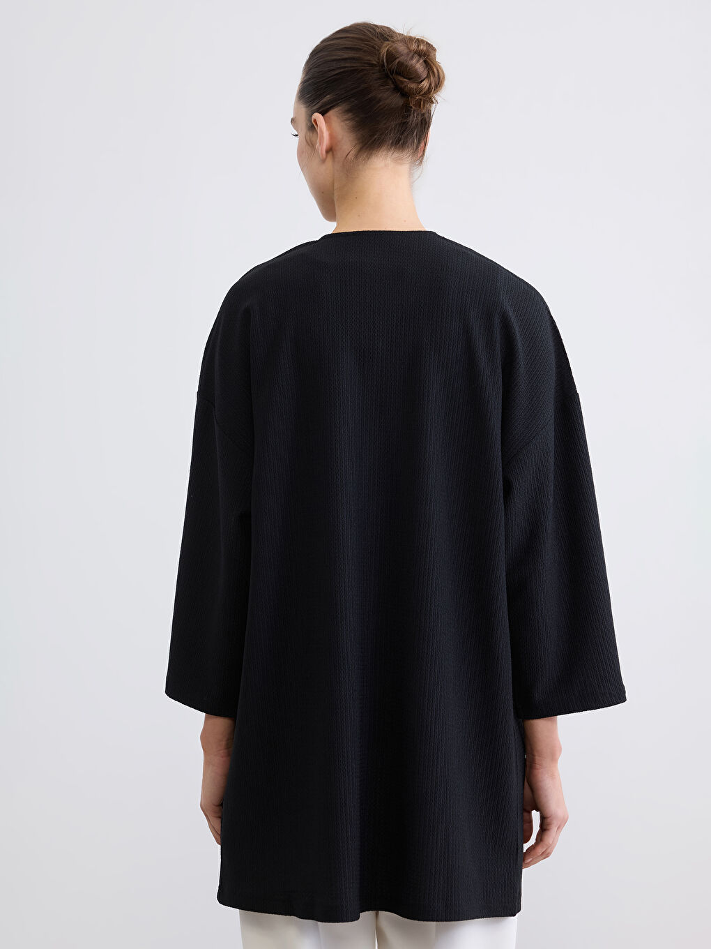 Shawl Collar Ribbed Women's Cardigan-3