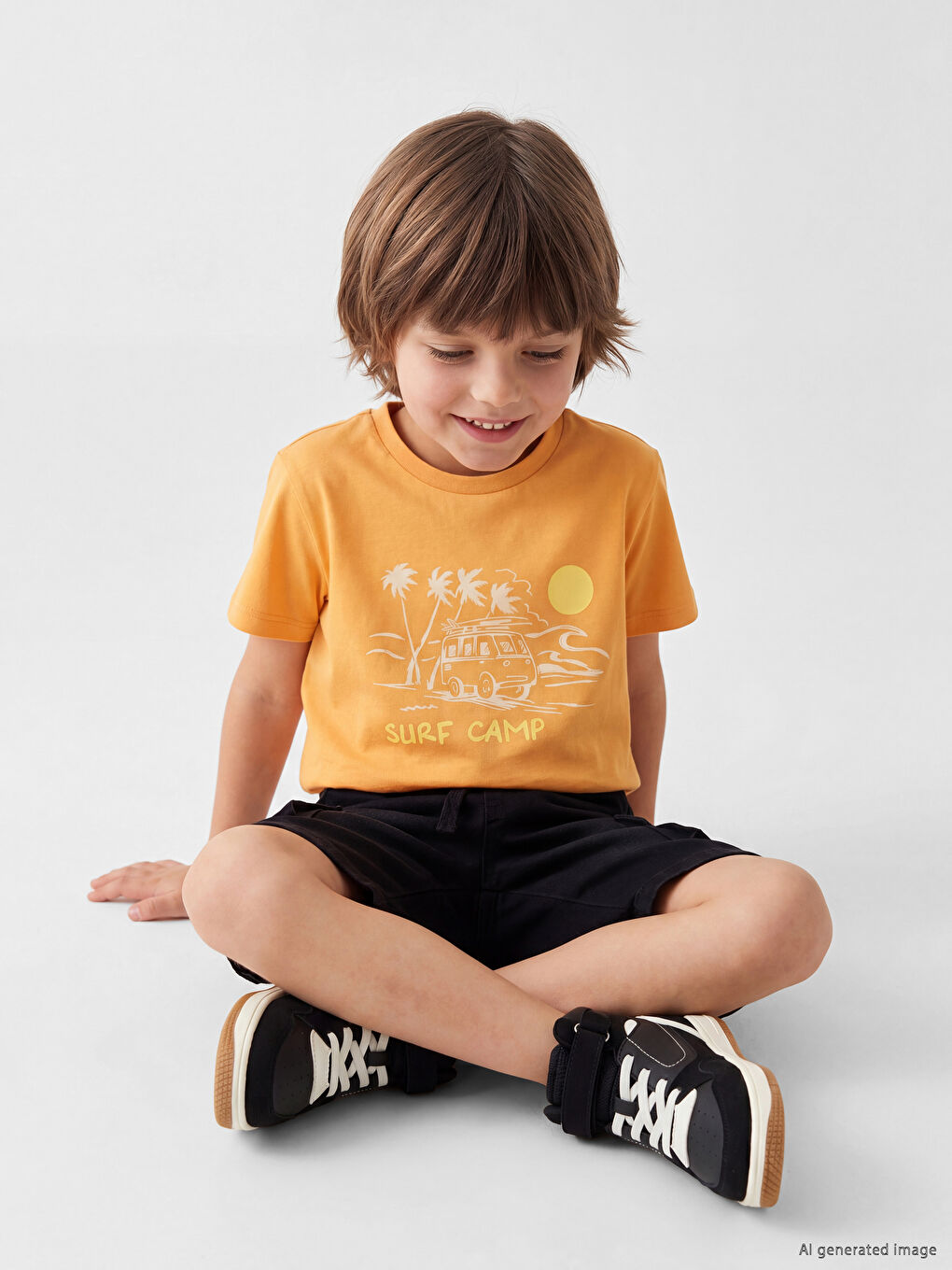 Crew Neck Printed Boys' T-Shirt