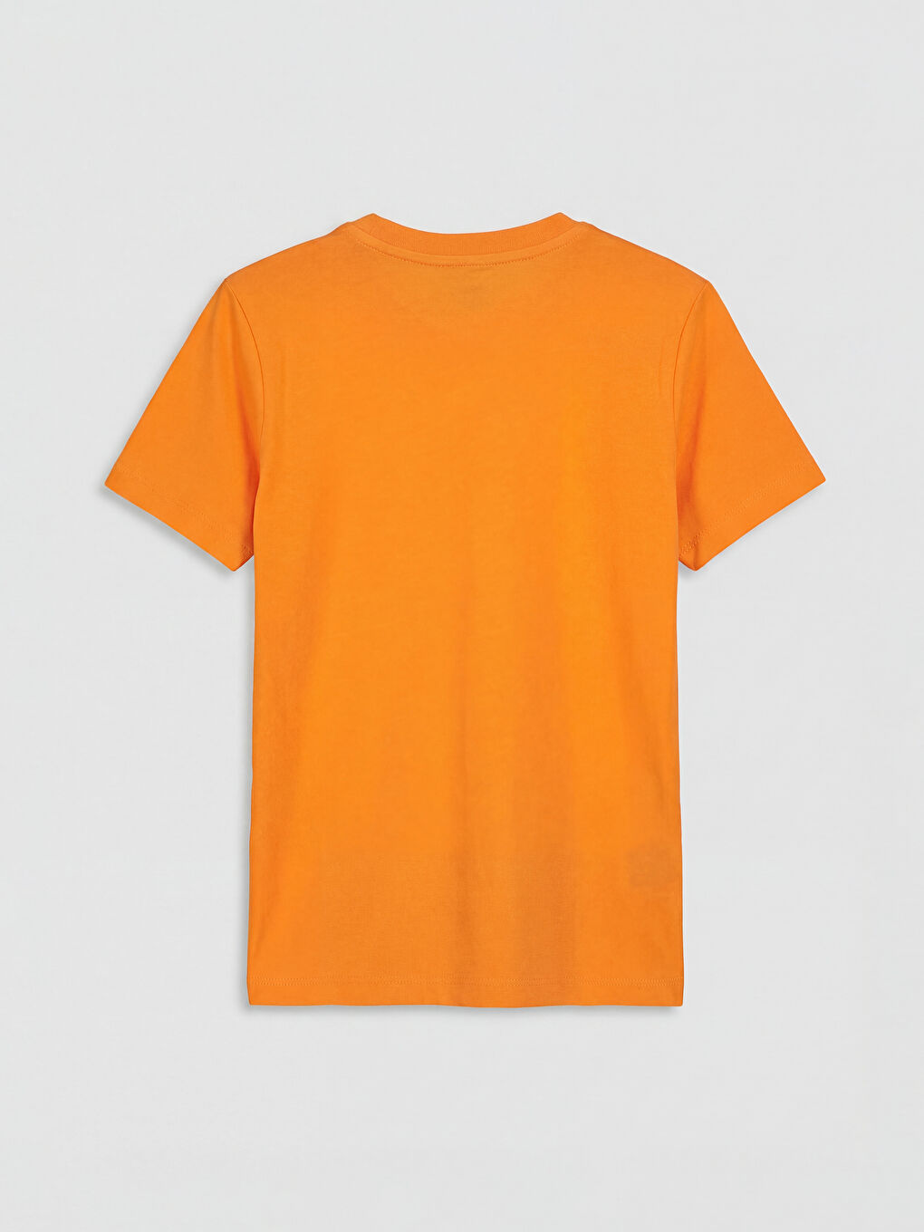 Turuncu Bisiklet Yaka Baskılı Erkek Çocuk Tişört-1