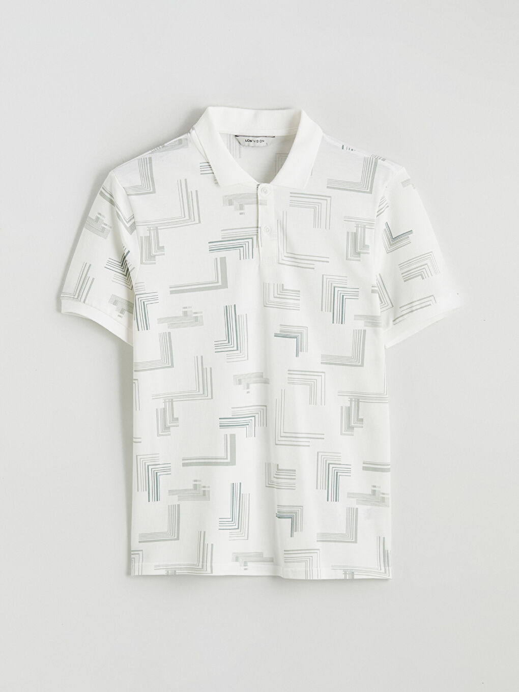 تي شيرت ياقة بولو منقوش بيكيه للرجال-4