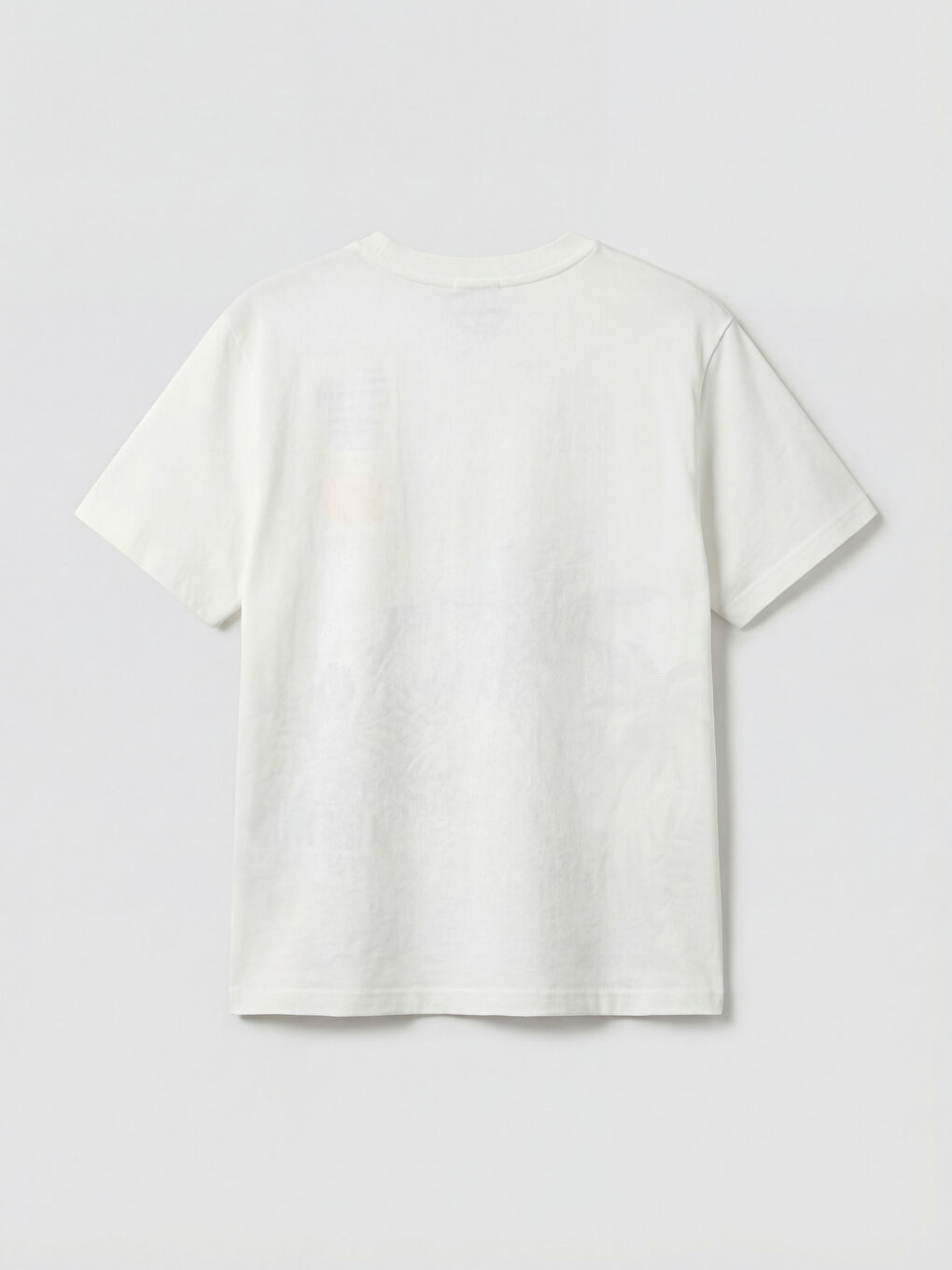 Ekru Bisiklet Yaka Baskılı Erkek Çocuk Tişört-1