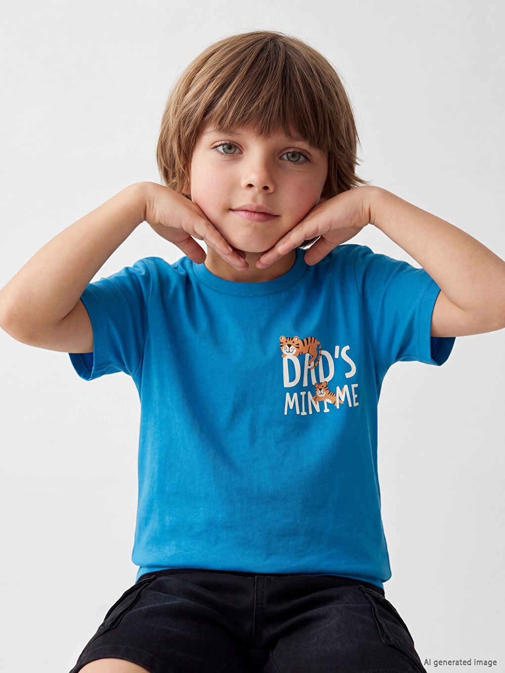 Crew Neck Printed Boys' T-Shirt-1