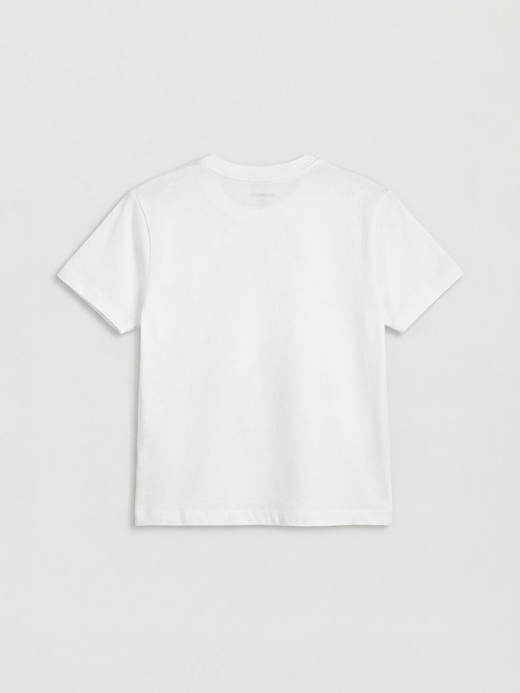 Beyaz Bisiklet Yaka Tren Baskılı Erkek Çocuk Tişört-1