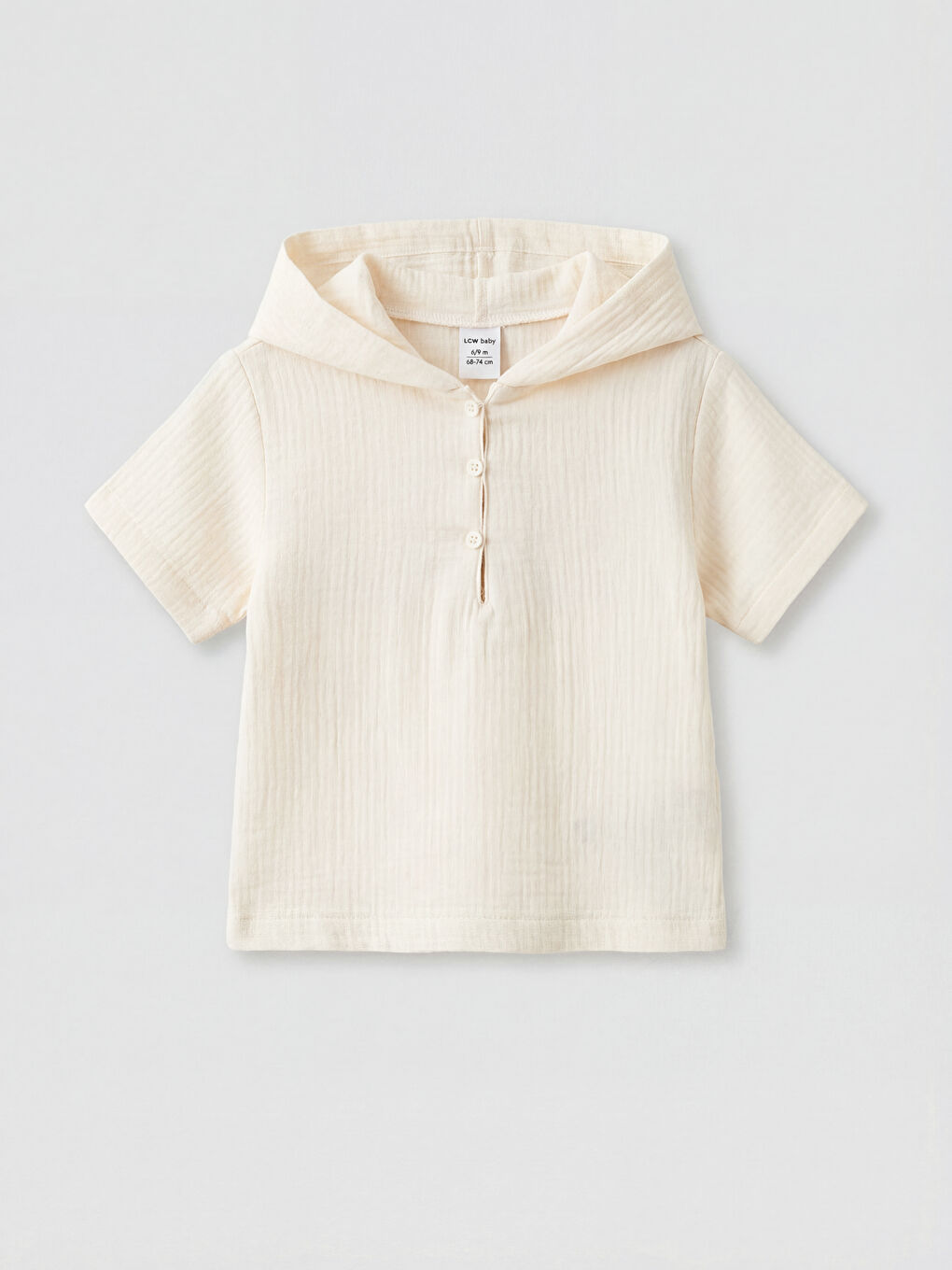 Ekru Çizgili Erkek Bebek Müslin Takım-1