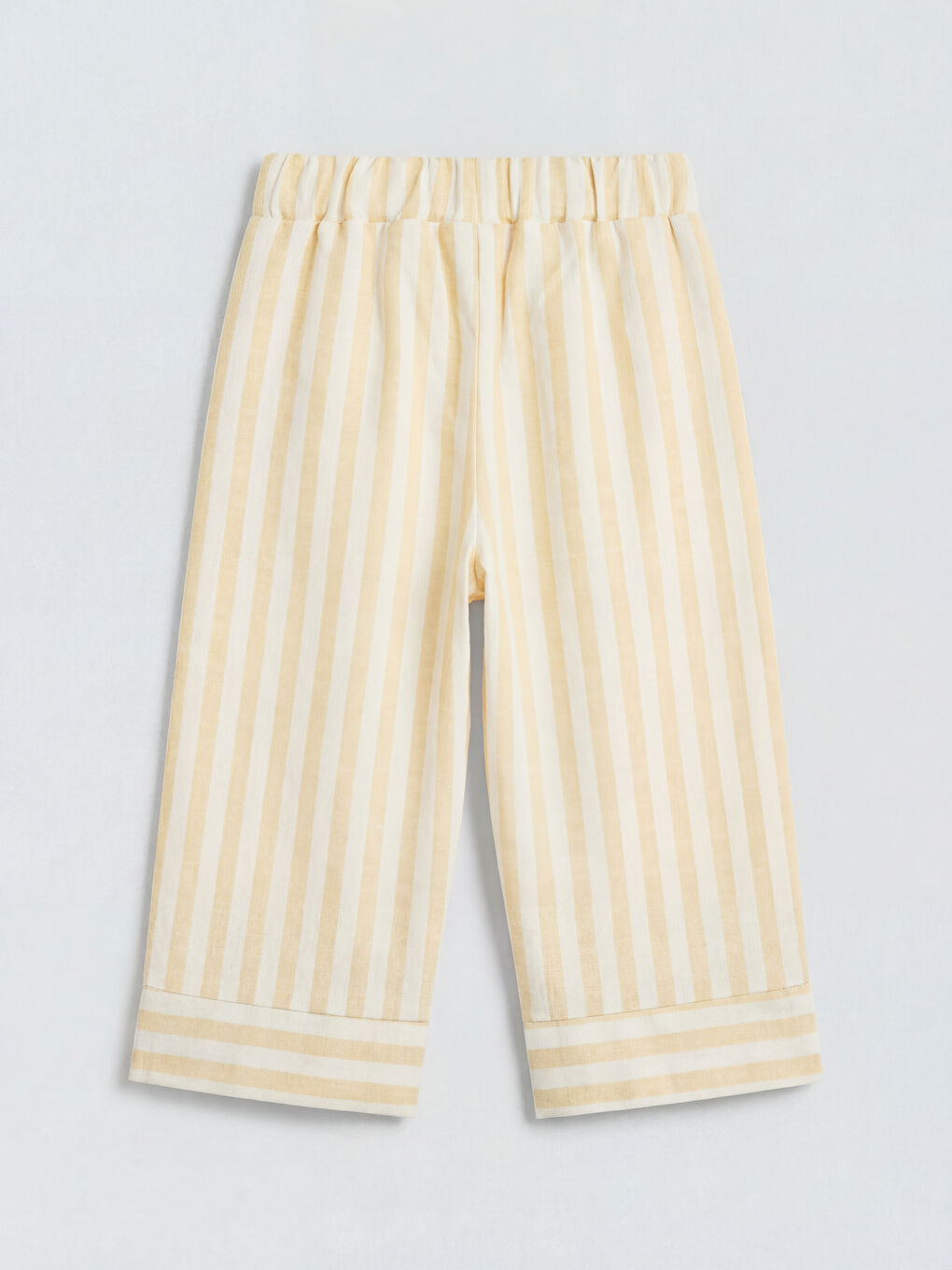 Ekru Çizgili Erkek Bebek Müslin Takım-5