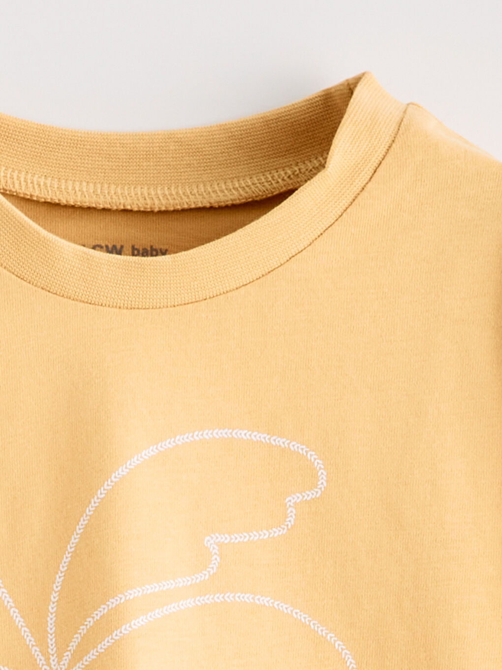 Sarı Erkek Bebek Baskılı Tişört ve Şort-2