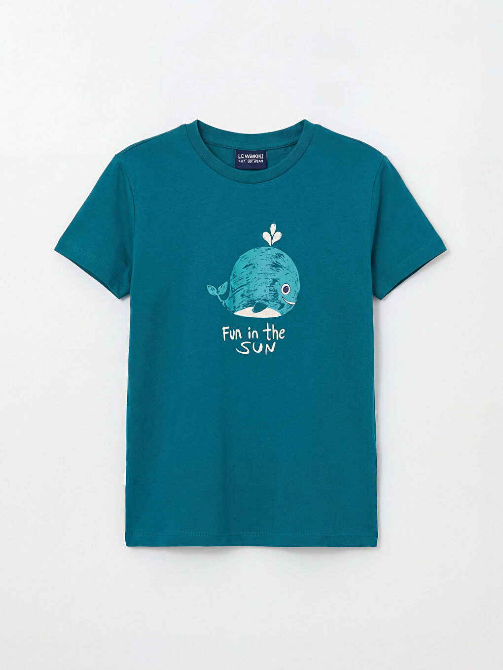 Yeşil Baskılı Erkek Çocuk Penye Tişört