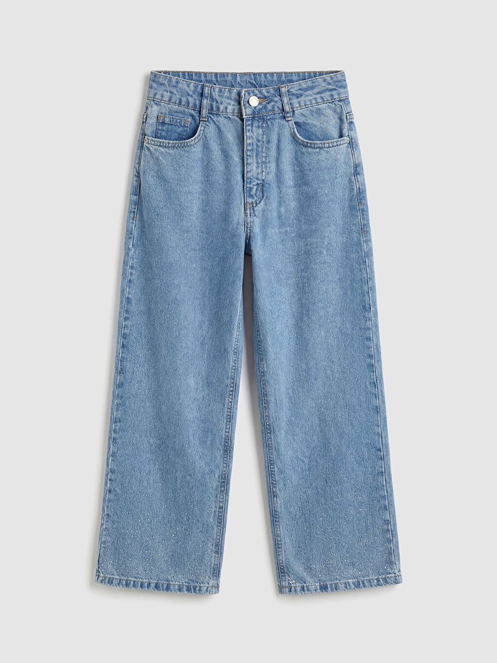Girl's Jean Trousers with Adjustable Elastic Waist