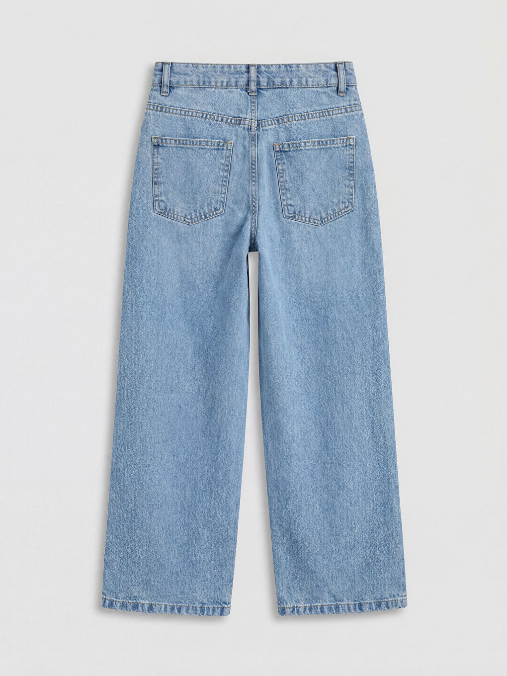 Girl's Jean Trousers with Adjustable Elastic Waist-1