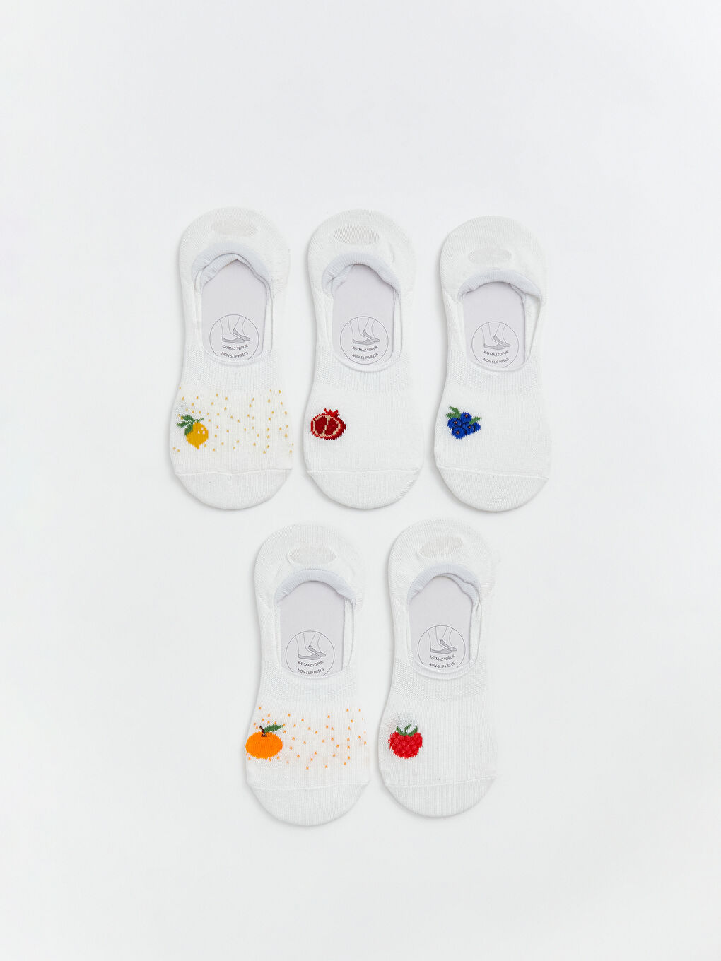 Kaymaz Topuk Kadın Babet Çorap 5'li