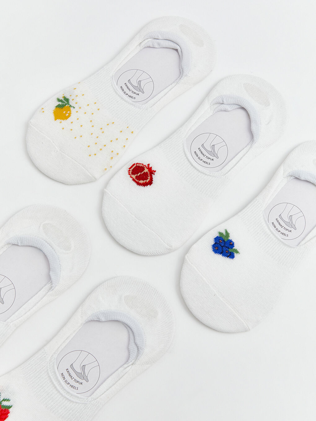 Kaymaz Topuk Kadın Babet Çorap 5'li-2