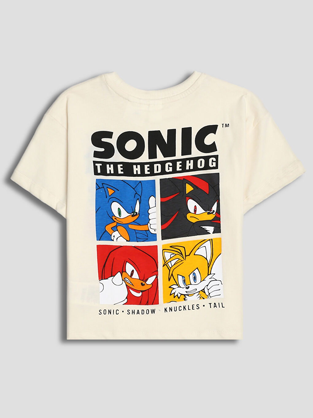 Crew Neck Sonic Printed Boys' T-Shirt-1