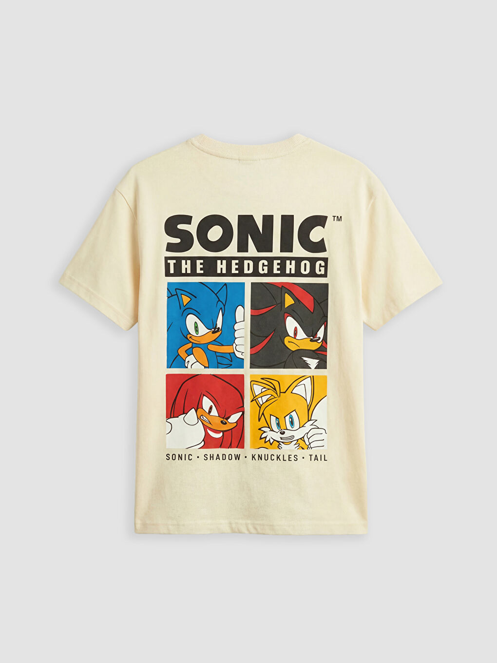 تيشيرت ياقة دائرية مطبوع سونيك للأولاد-1