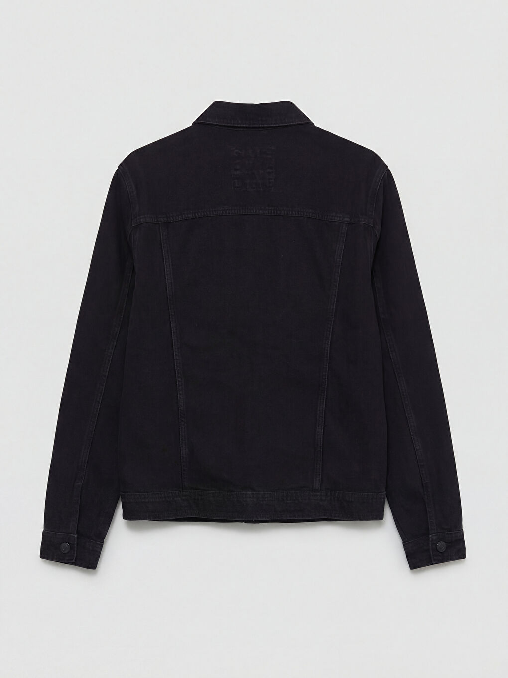 Siyah Standart Kalıp Erkek Gömlek Ceket-5