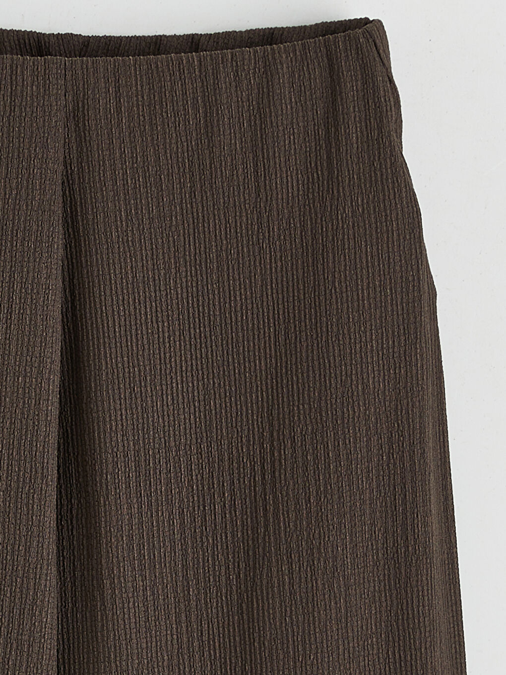 Textured Women's Trousers with Elastic Waistband-5