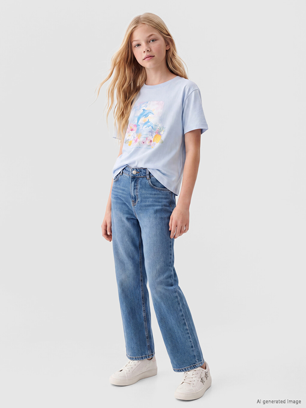 Jean À Taille Élastiquée Pour Filles
