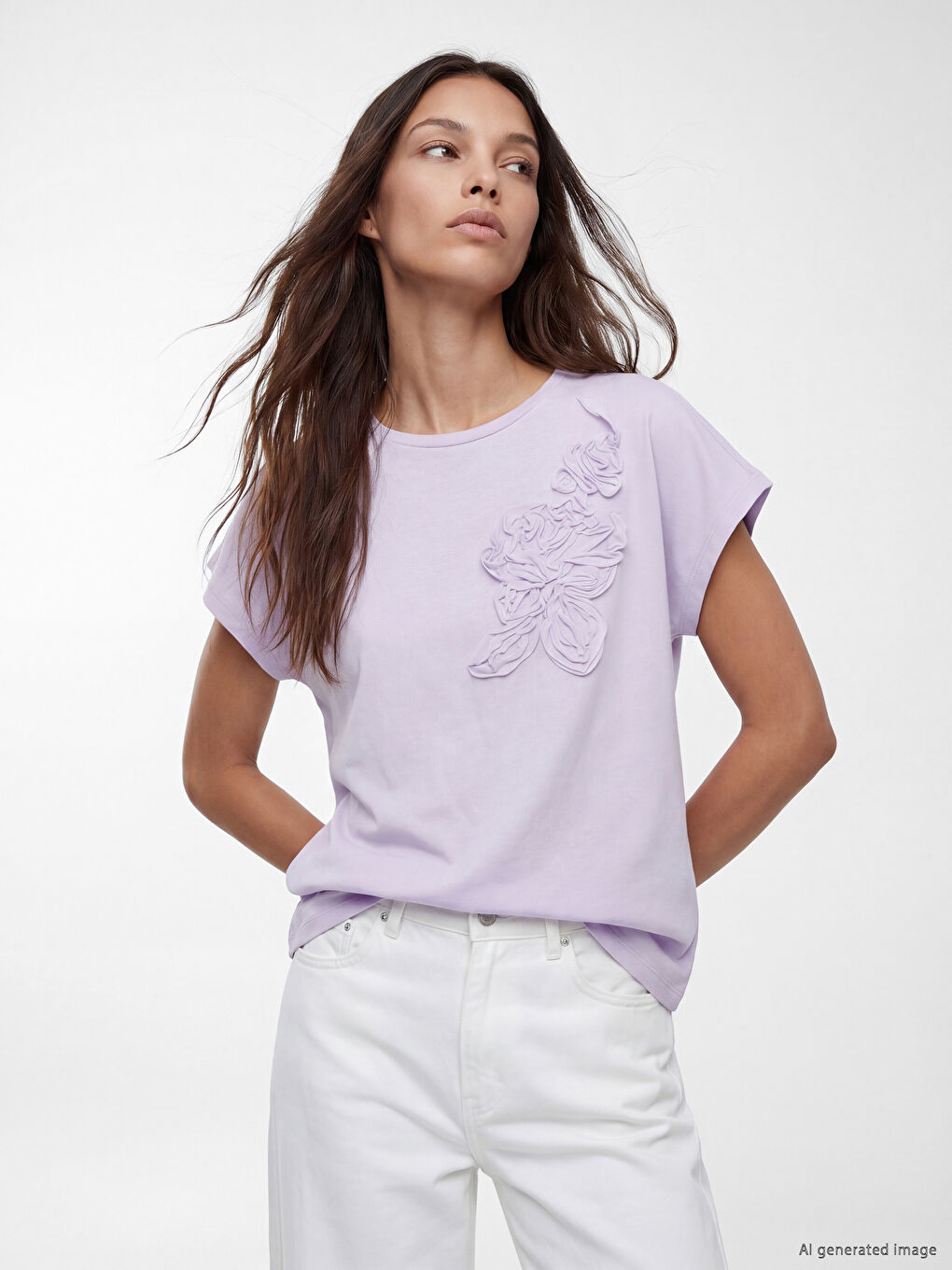 Bluză Florală cu Guler Rotund