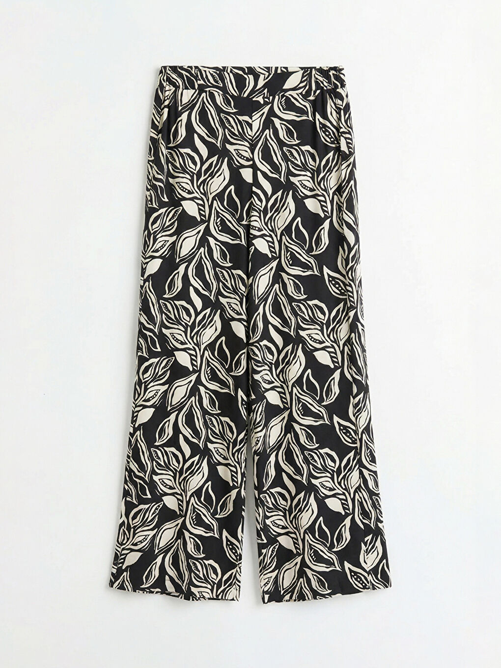Elastic Waist Patterned Women's Trousers-4