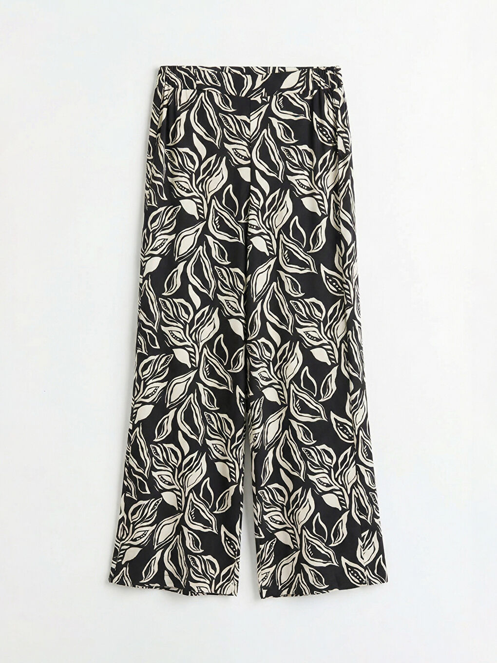Elastic Waist Patterned Women's Trousers-5