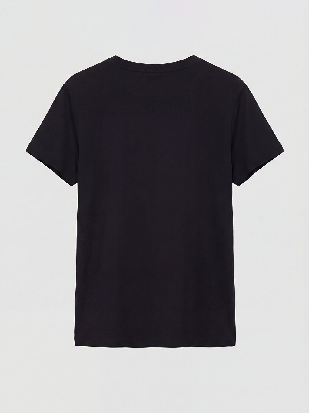 Siyah Bisiklet Yaka Paris Baskılı Kadın Tişört-5