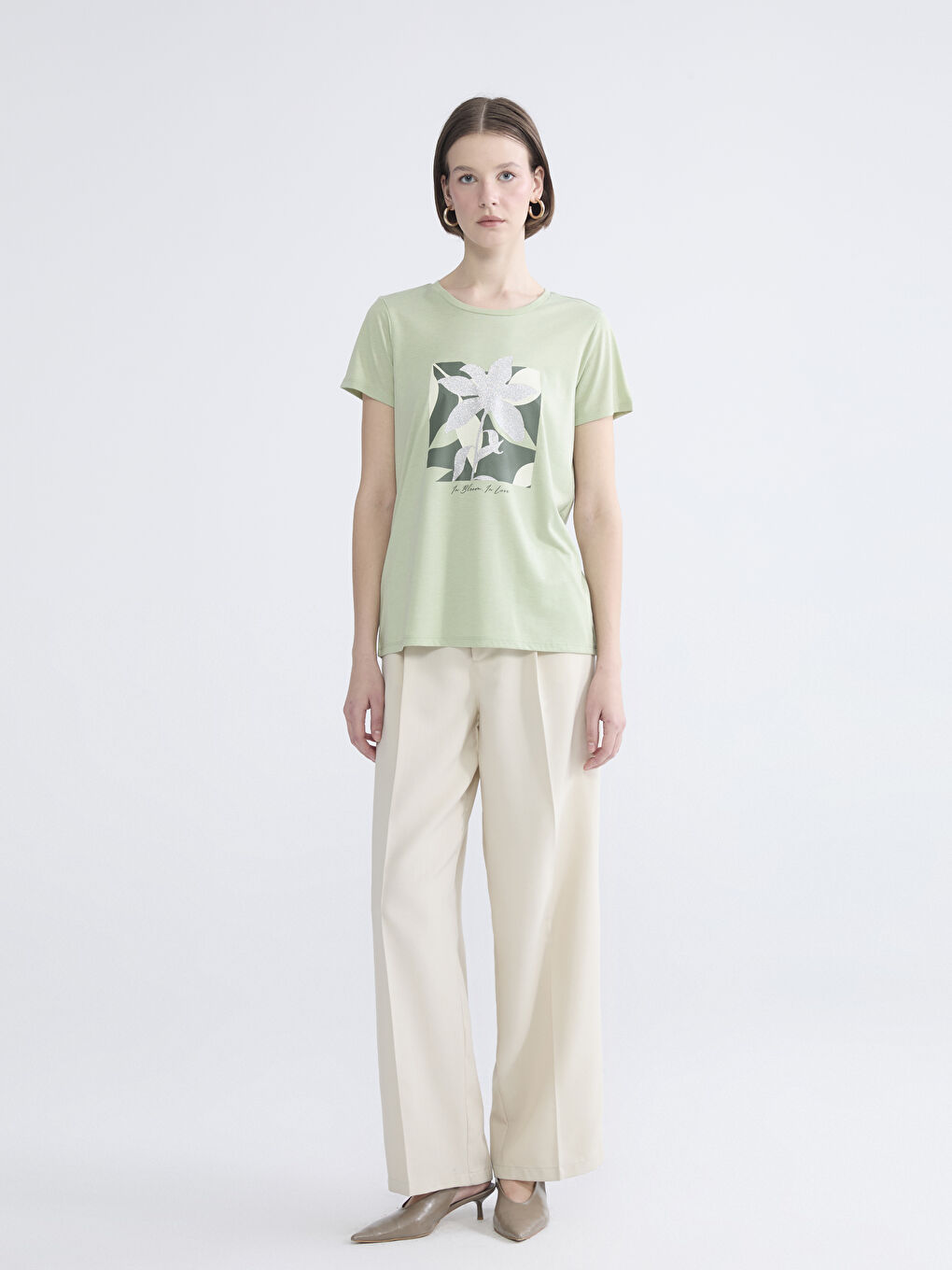 Әйелдер жасыл Футболка-1