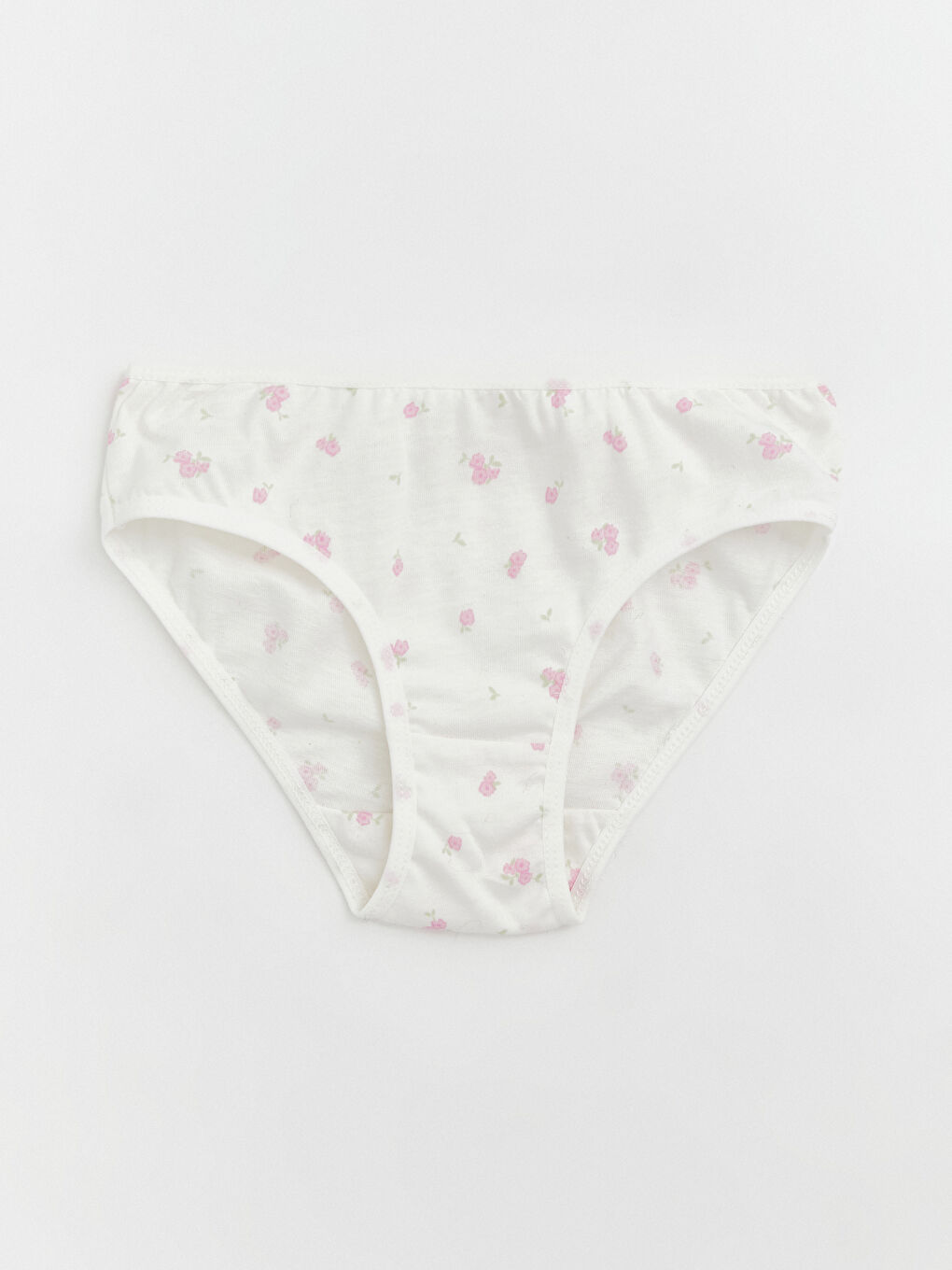 Beyaz Çiçek Desenli Kız Çocuk Külot