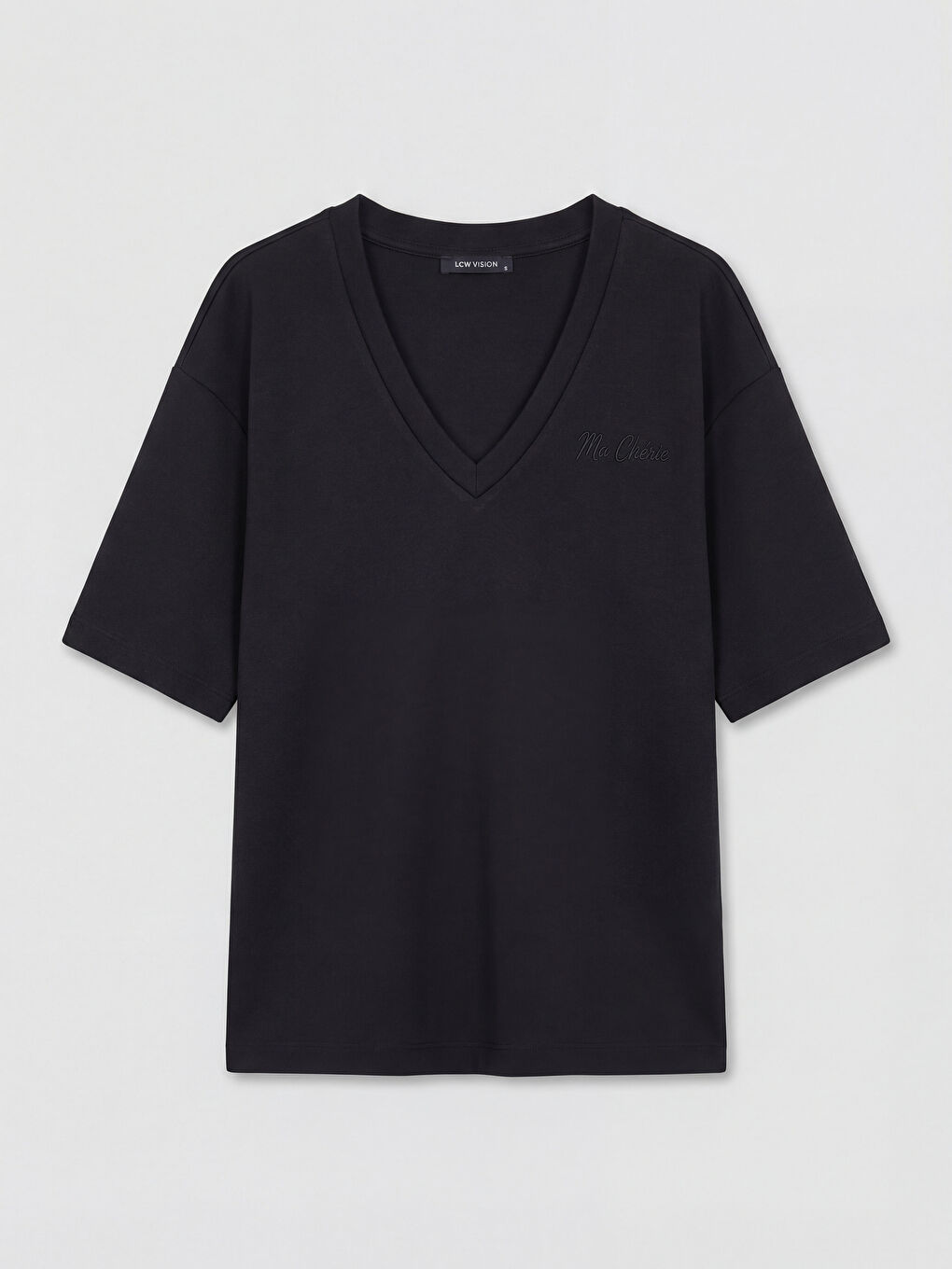 V Neck Embroidered Soft Touch Women's T-Shirt