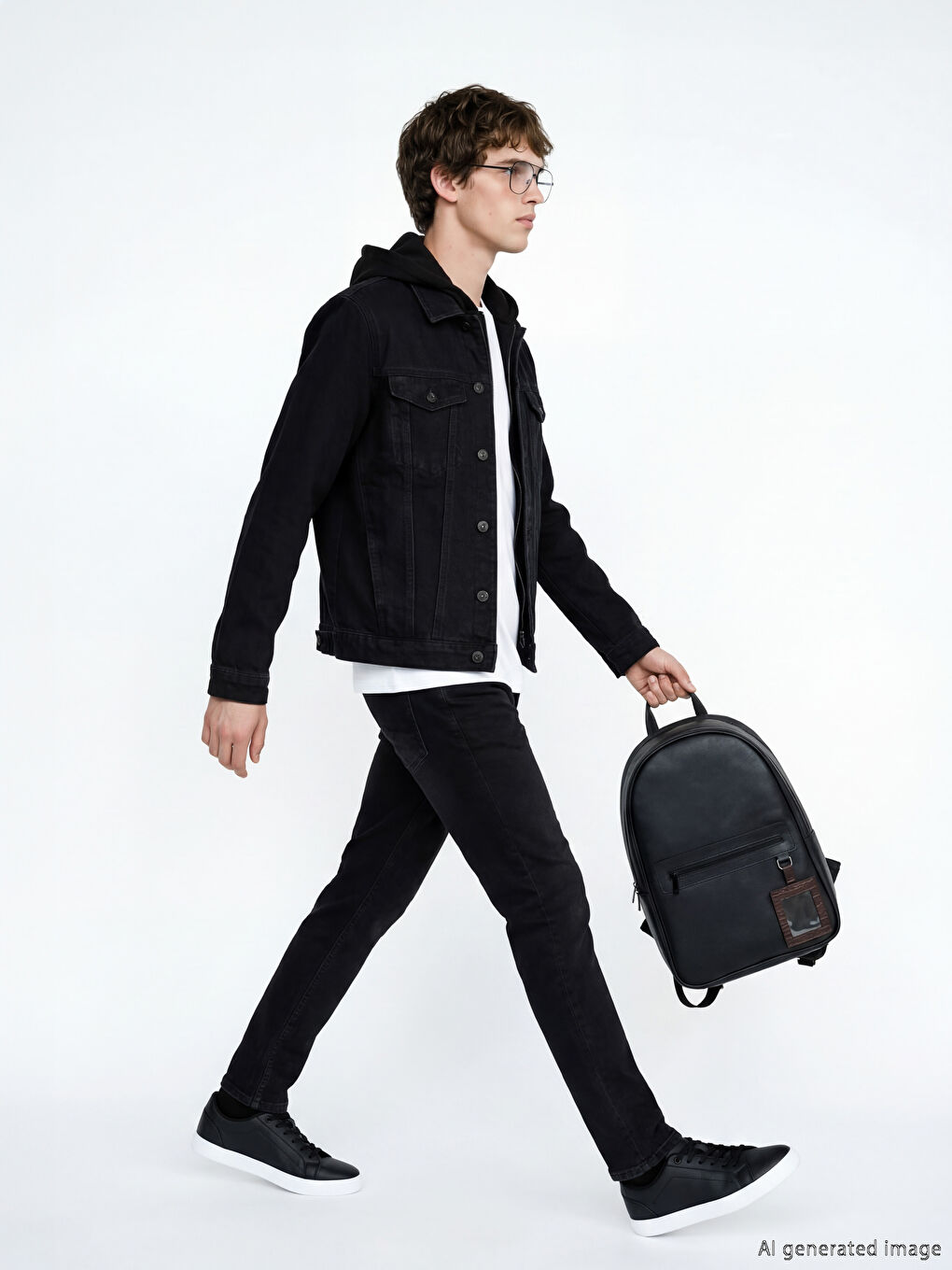 Siyah Regular Fit Erkek Jean Ceket-1