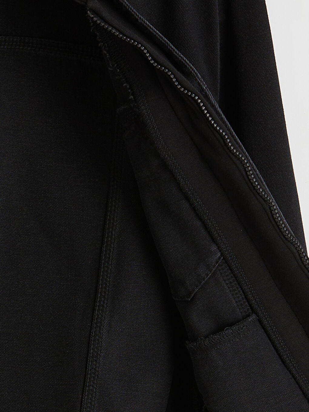 Siyah Regular Fit Erkek Jean Ceket-5