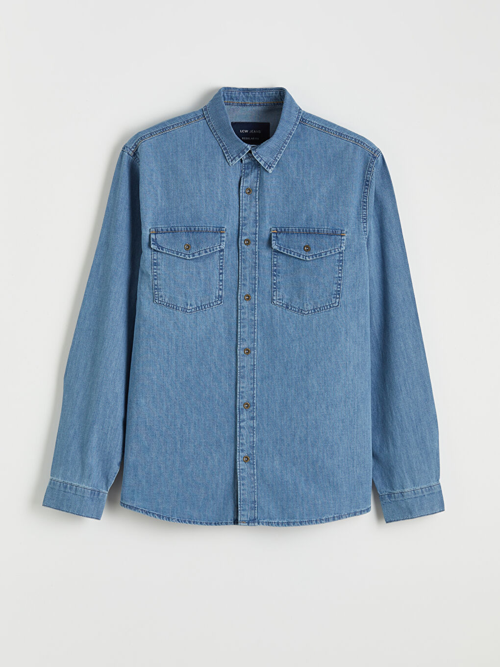 İndigo Regular Fit Erkek Jean Gömlek